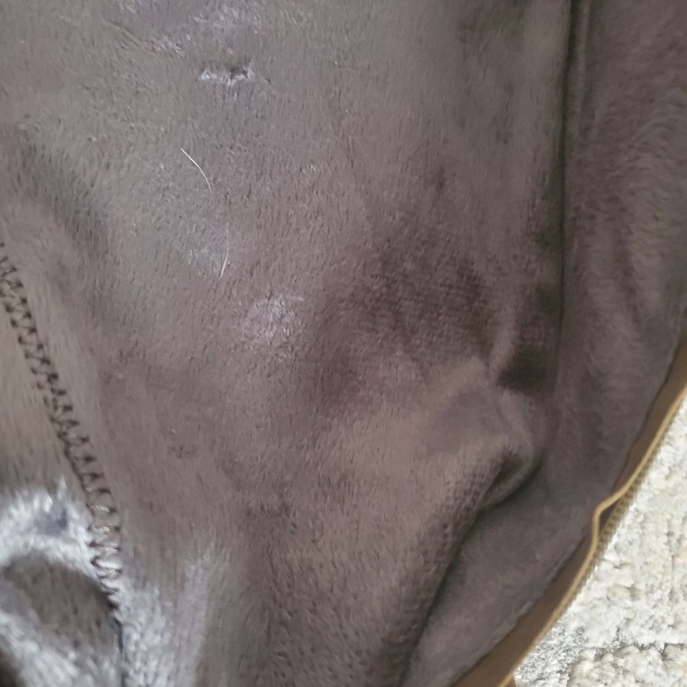 Women's Faux Suede Zipper Block Heel Wide Calf Boot Brown Size 7.5‎ NWOT - Picture 12 of 13